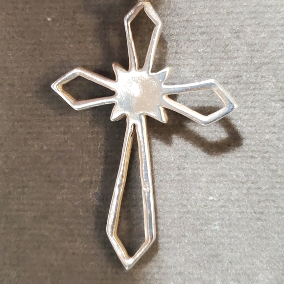 Sterling Cross Necklace - Picture 3 of 6